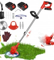 Cordless Grass String Trimmer Electric Lawn Mower_Double Battery