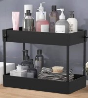 Under Sink Organizer, Under Bathroom Sink Storage 2 Tier