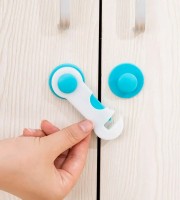 4 Pieces ABS Plastic Home Door Drawer Safety Lock Children Kids Protect Safety Care Wardrobe Cabinet Locker Supplies